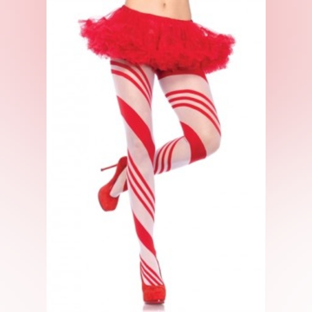 Spandex Candy Striped Pantyhose